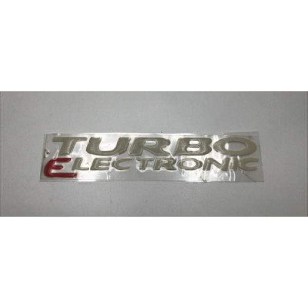 Letreiro Turbo Electronic Prata Resinado