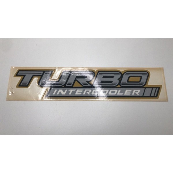 Letreiro Turbo Intercooler Cinza Resinado