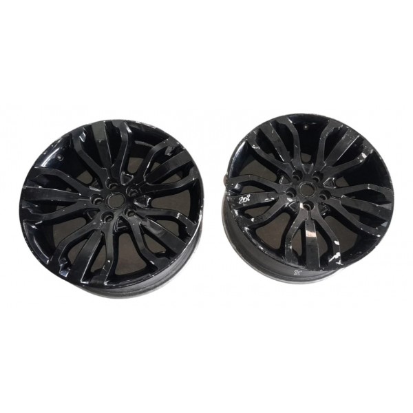 Jogo Roda Aro 21 Range Rover Sport 14/21 Preta Raspada